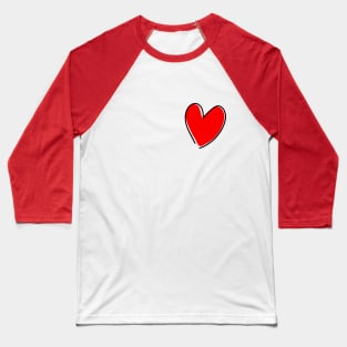 Red heart Baseball T-Shirt